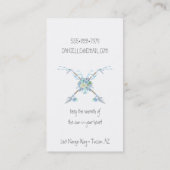 Bohoトライバルドリームキャッチャー矢印フラワーズ 名刺 (裏面)