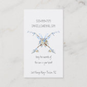 Bohoトライバルドリームキャッチャー矢印フラワーズ 名刺 (裏面)