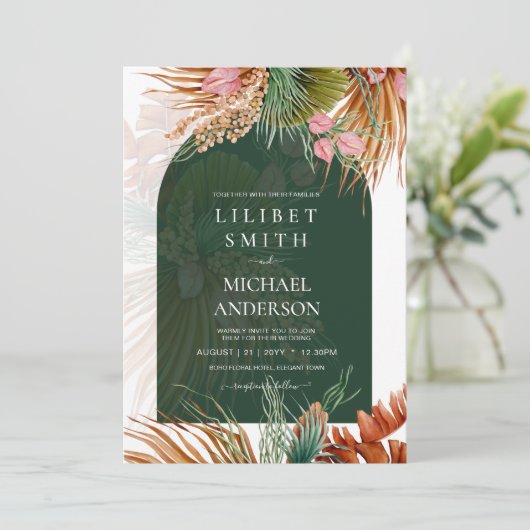 BOHOトロピカルパンパスグラス結婚ズ (スタンド正面)