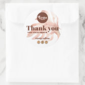 bohoトロピッ感謝していトyouステッカー ラウンドシール (バッグ)