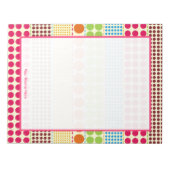 Bohoドットパーソナライズされたメモ帳 ノートパッド (正面)