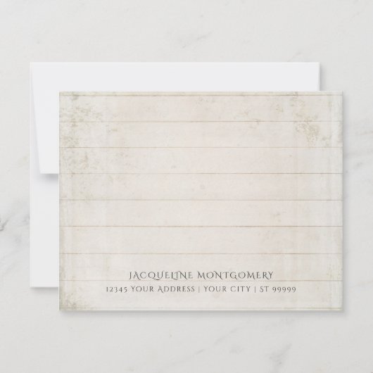 BOHOドリームキャッチャーが女の子のベビーシャワーに感謝 サンキューカード (裏面)