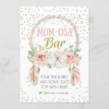 Bohoドリームキャッチャー桃佐バーサイン5x7"