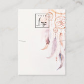 Bohoドリームキャッチャー水彩ネックレスディスプレイロゴ 名刺 (正面)