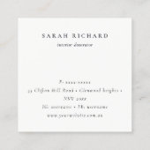 Bohoドリームキャッチャー水彩注文ありがとう スクエア名刺 (裏面)