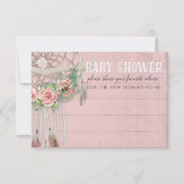 BOHOドリームキャッチャー羽毛ベビーシャワーのアドバイス 招待状