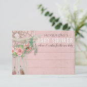 BOHOドリームキャッチャー羽毛ベビーシャワーをアドバイス 招待状 (スタンド正面)