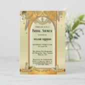 Bohoドリームキャッチャー金ゴールドブライダルシャワー招待 招待状 (スタンド正面)