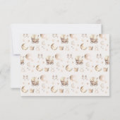 Bohoドレス女の子の服はベビーシャワー サンキューカード (裏面)