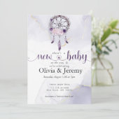 BOHOニューべビー アメジスト ダスティローズ ドリームキャッチャー 招待状 (スタンド正面)