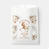 Bohoニュートラルかわいい恐竜の赤ちゃんシャワー好意バッグ フェイバーバッグ (正面)