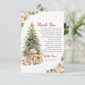 Bohoニュートラルクリスマスベビーシャワー サンキューカード (スタンド正面)