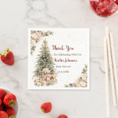 Bohoニュートラルクリスマスベビーシャワー スタンダードカクテルナプキン (インサイチュ)