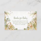 Bohoニュートラル恐竜の赤ちゃんシャワー、ベビー用の本 エンクロージャーカード (正面)