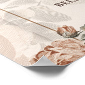 Bohoニュートラル自然トーンバラリハーサルディナー ポスター (角)