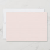 BOHOネイビーピンクフローラサボテン葉婚約 招待状 (裏面)