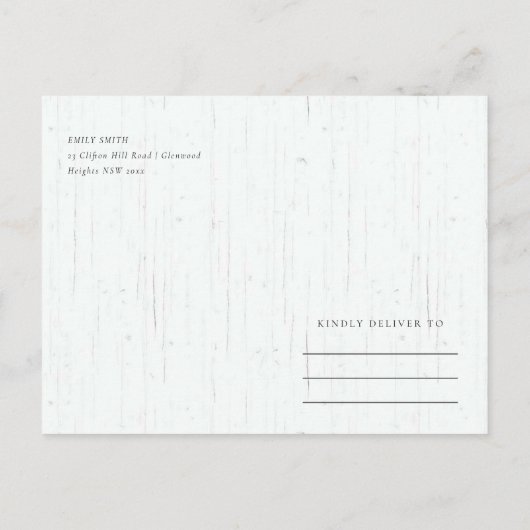 BOHOネイビー赤面アントラーフローラカントリーセーブ 案内ポストカード (裏面)