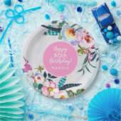 Bohoハッピーバースデー80年若い紙プレート ペーパープレート (パーティー)