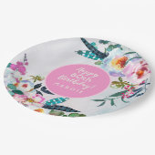 Bohoハッピーバースデー80年若い紙プレート ペーパープレート (アングル)