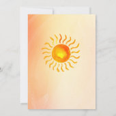 Bohoハローサンシャインウォーターカラーベビーシャワー 招待状 (裏面)