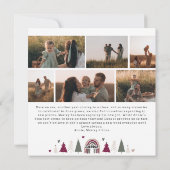 Bohoハートアーチホリーすてきクリスマスセブン写真 シーズンカード (裏面)