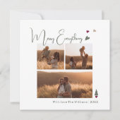 Bohoハートメリー全6枚フォトクリスマス シーズンカード (正面)