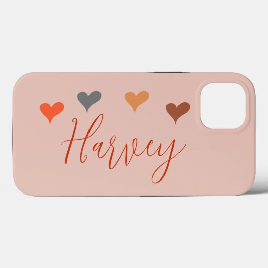 Bohoハート名カスタム付 Case-Mate iPhoneケース (裏面 (横))