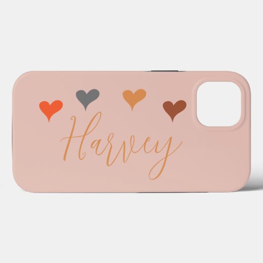 Bohoハート名カスタム付 Case-Mate iPhoneケース (裏面 (横))