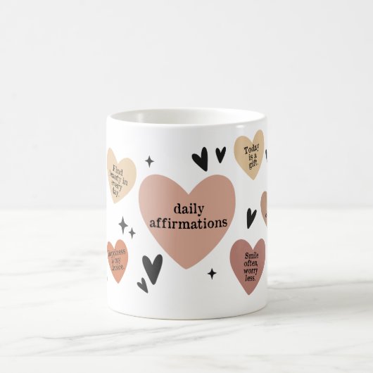 Bohoハート引用文ギフト、先生確認 コーヒーマグカップ (中央)