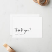 Bohoハート結婚ありがとうBaby Shower Card E100 ノートカード (正面/裏面インサイチュ)