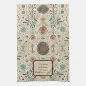 Bohoハーブのカスタマイズ キッチンタオル (縦)