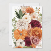 Bohoハーベスト秋インラブブライダルシャワー招待 招待状 (裏面)