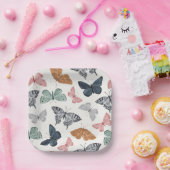 Bohoバタフライベイビーシャワー食器 ペーパープレート (パーティー)