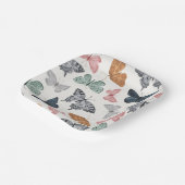 Bohoバタフライベイビーシャワー食器 ペーパープレート (傾斜あり)