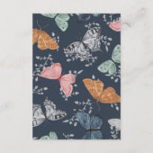 Bohoバタフライ共有レシピ招待状の挿入 エンクロージャーカード (裏面)