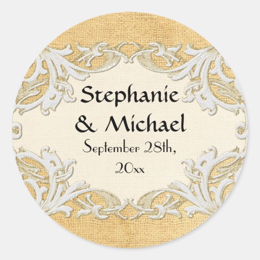 BOHOバフェイクーラップnレースジプシーモダンスタイル ラウンドシール (正面)