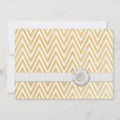 BOHOバフェイクーラップnレースcHEVRONモダンモダンスタイル 招待状 (裏面)