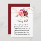 Bohoバラの羽結婚が光の願い井戸 エンクロージャーカード (正面/裏面)