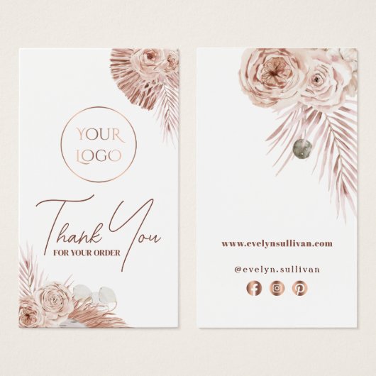 Bohoバラパッケージの挿入 (正面&裏面)