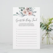 Bohoバラベイビーシャワーベビー食品を推測 (スタンド正面)