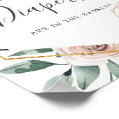 Bohoバラベイビーシャワー推測おむつポステの数 ポスター (角)