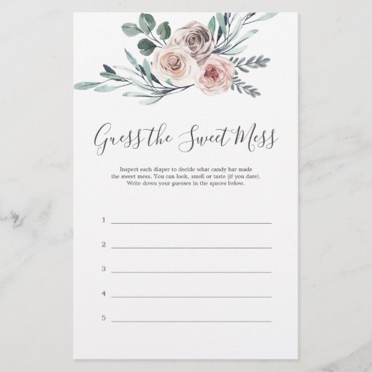 Bohoバラベイビーシャワー甘い混乱を推測 (正面)