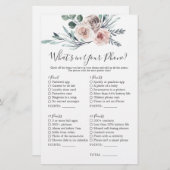 Bohoバラベビーシャワーあなたの電話に何がある (正面/裏面)