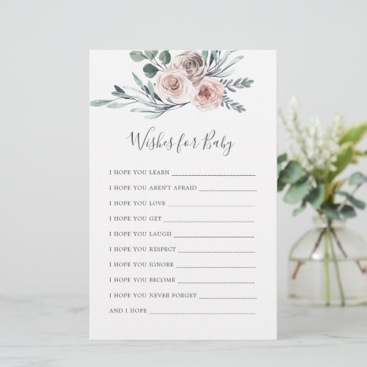 Bohoバラベビーシャワーがベビーカードを希望 (スタンド正面)