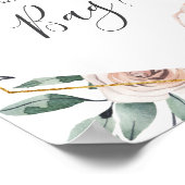 Bohoバラベビーシャワー推測バッグの何が ポスター (角)