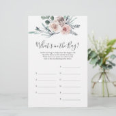 Bohoバラベビーシャワー推測バッグゲームの内容 (スタンド正面)