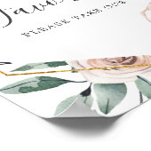 Bohoバラベビーシャワー親善署名 ポスター (角)