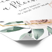 Bohoバラ赤ちゃん飾シャワーAブロック記号 ポスター (角)