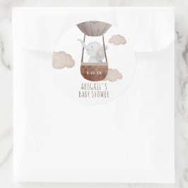 Bohoバルーンエレファントベイビーシャワー ラウンドシール