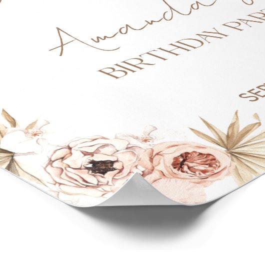 Bohoバースデーパーティー歓迎サイン | Bohoへようこそ ポスター (角)